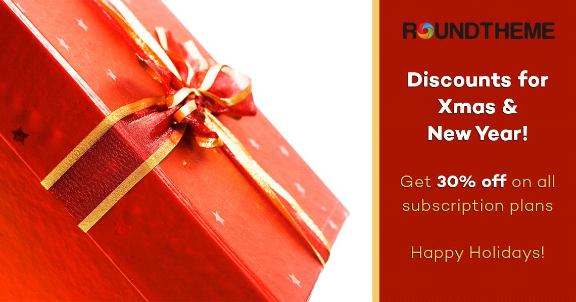 Discounts for Xmas &amp; New Year: get 30% off on all subscription plans